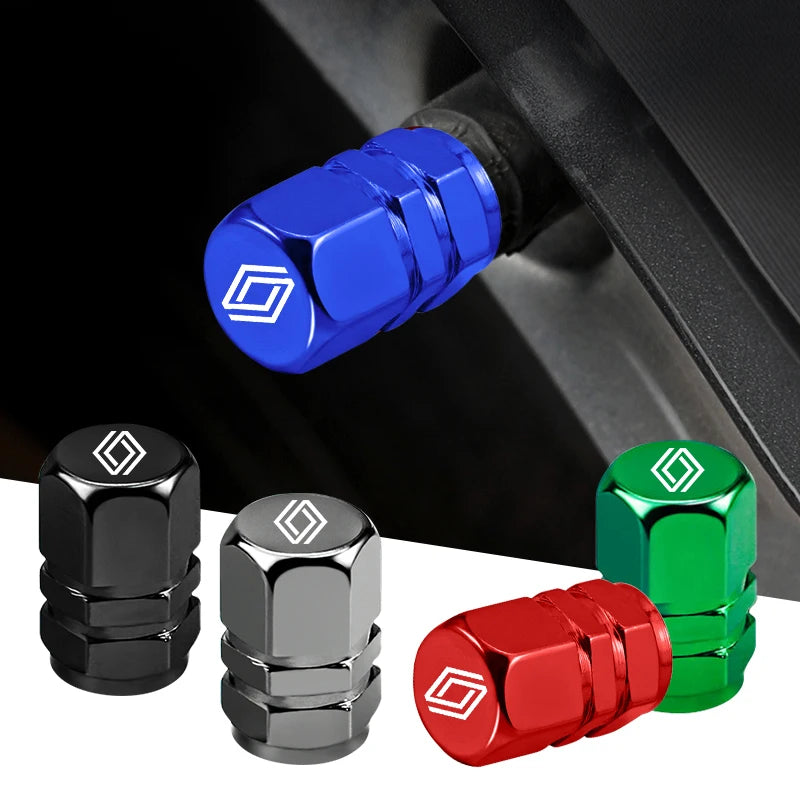 Bouchons de Valve Renault Premium — Aluminium Anodisé (Set de 4)
