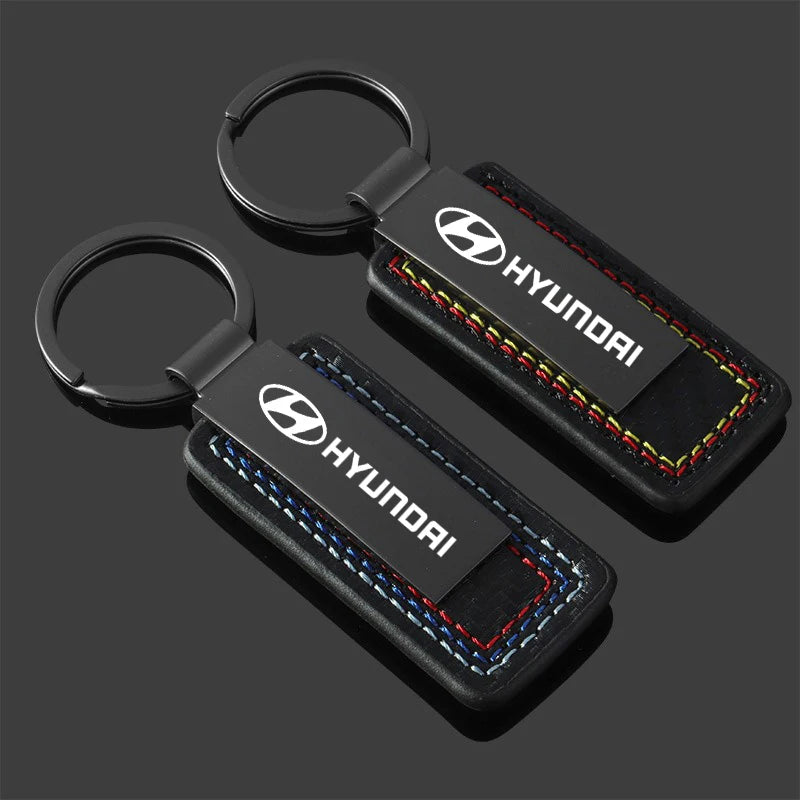 Porte-Clés Hyundai Premium — Alliage de Zinc & Cuir