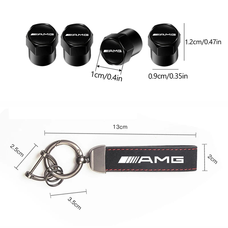 Bouchons de valve Mercedes Benz AMG + porte clés offert