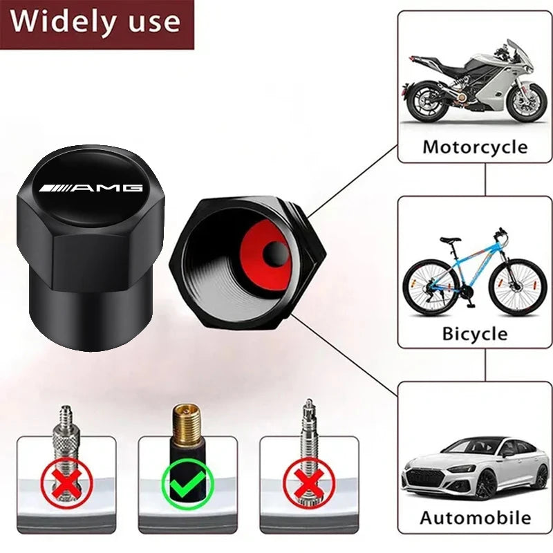 Bouchons de valve Mercedes Benz AMG + porte clés offert