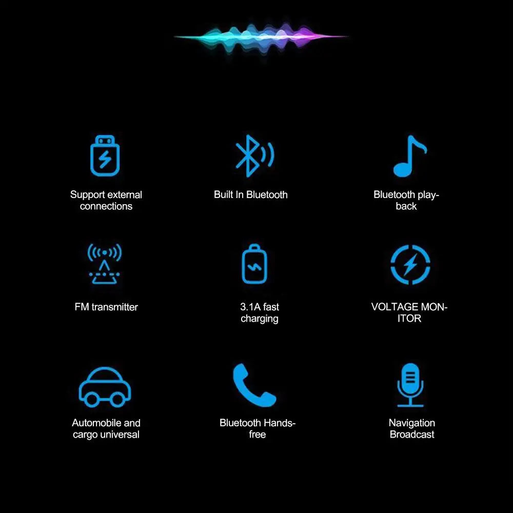 Émetteur FM Bluetooth 5.0 avec Chargeur Allume-Cigare et Affichage Digital