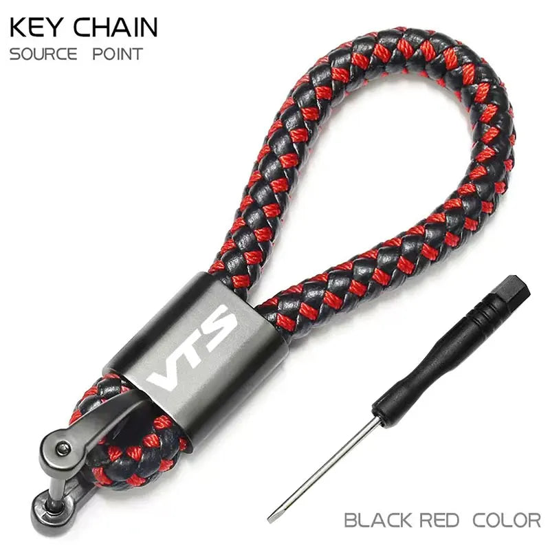 Porte-Clés Citroën VTS Premium — Corde Tressée & Métal