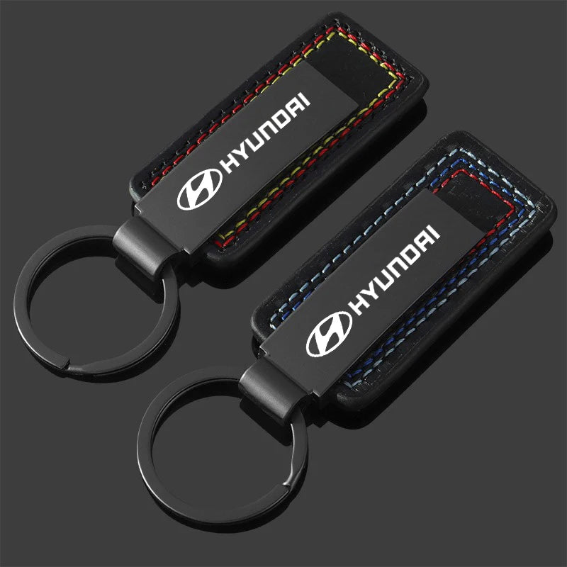 Porte-Clés Hyundai Premium — Alliage de Zinc & Cuir