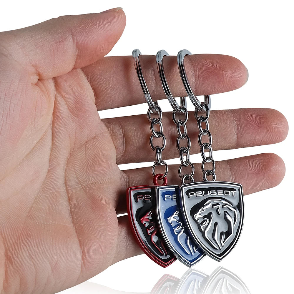 Porte-Clés Peugeot — Pendentif Métal Premium | 208, 308, 408, 508, 2008, 3008, 5008, Rifter