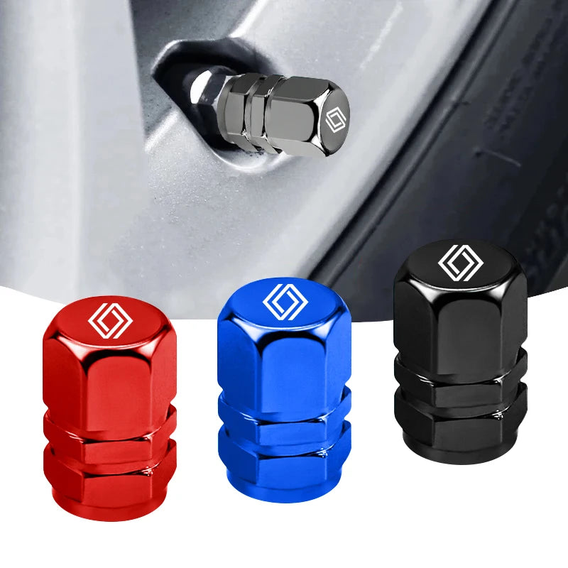 Bouchons de Valve Renault Premium — Aluminium Anodisé (Set de 4)