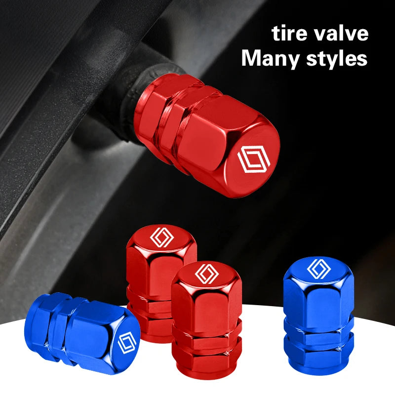Bouchons de Valve Renault Premium — Aluminium Anodisé (Set de 4)