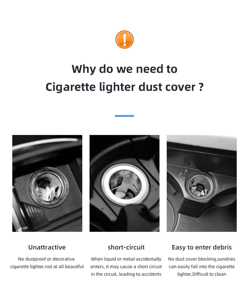Cache Allume-Cigare Anti-Poussière – Renault & Renault Sport (Clio, Megane, Captur...)
