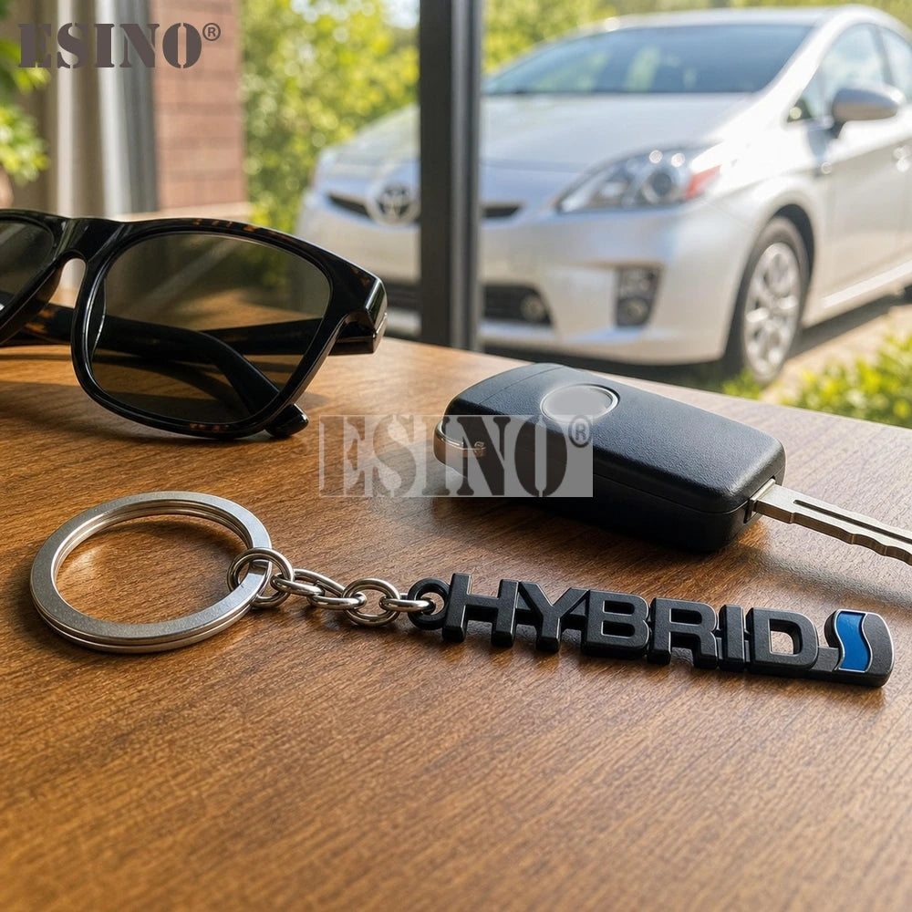 Porte-Clés Toyota Hybrid 3D Premium — Alliage de Zinc