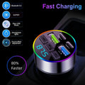 Émetteur FM Bluetooth 5.0 avec Chargeur Allume-Cigare et Affichage Digital