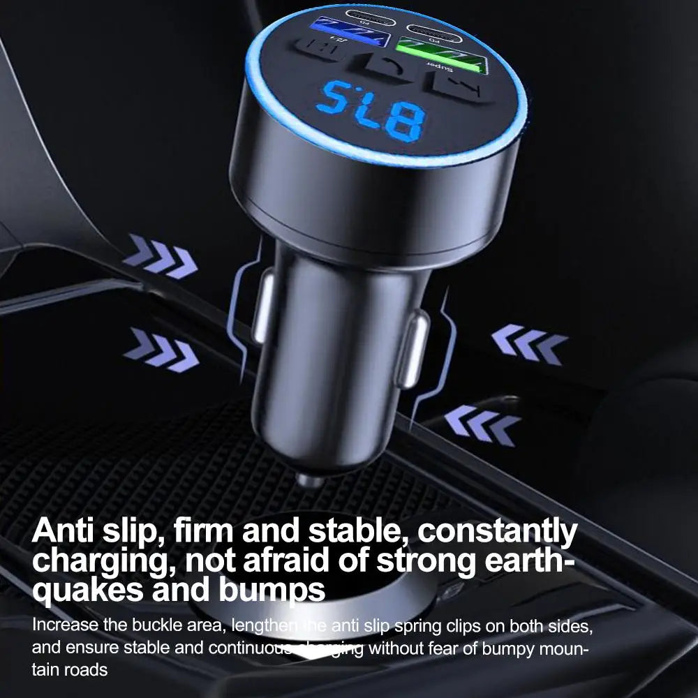 Émetteur FM Bluetooth 5.0 avec Chargeur Allume-Cigare et Affichage Digital