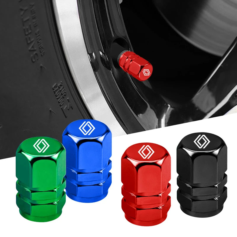 Bouchons de Valve Renault Premium — Aluminium Anodisé (Set de 4)