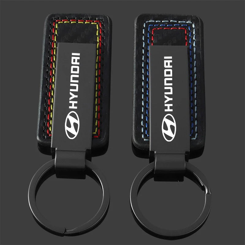 Porte-Clés Hyundai Premium — Alliage de Zinc & Cuir