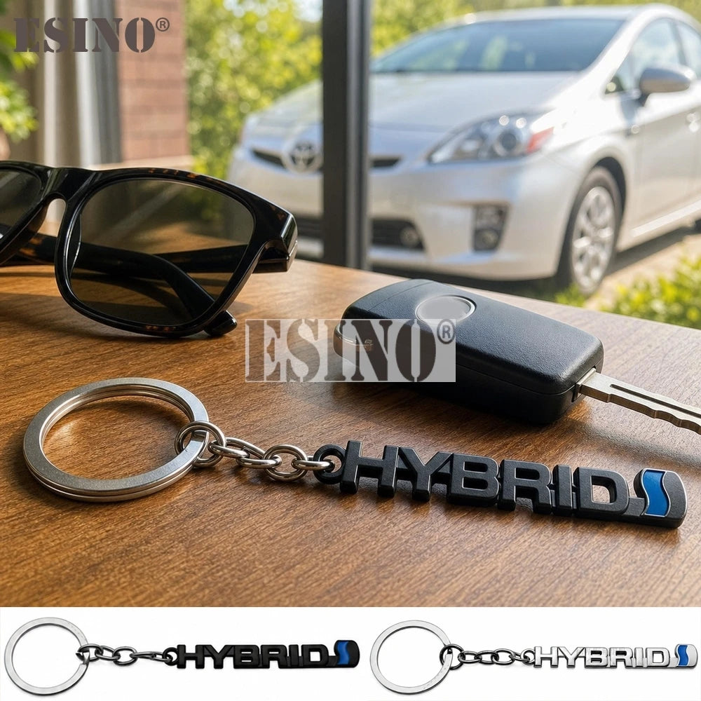 Porte-Clés Toyota Hybrid 3D Premium — Alliage de Zinc