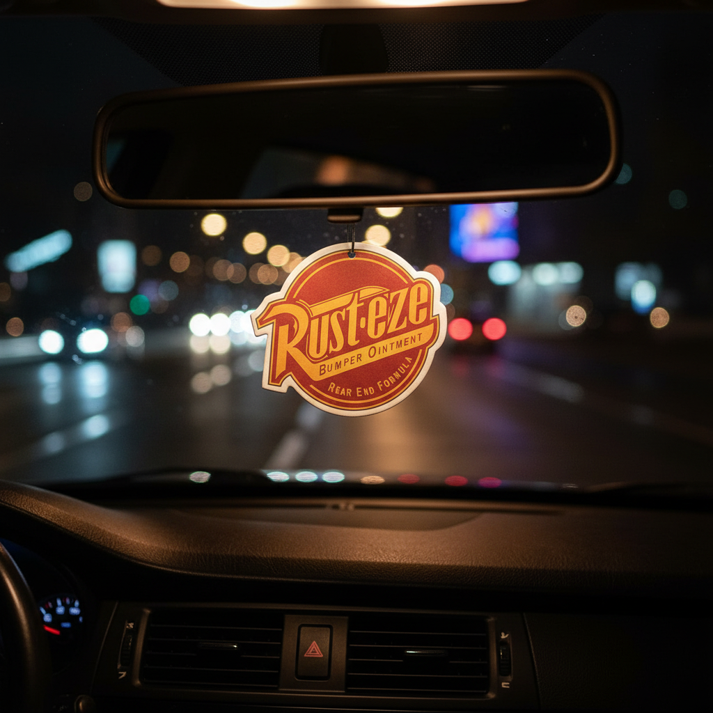 Désodorisant Rust-eze intégré dans une voiture