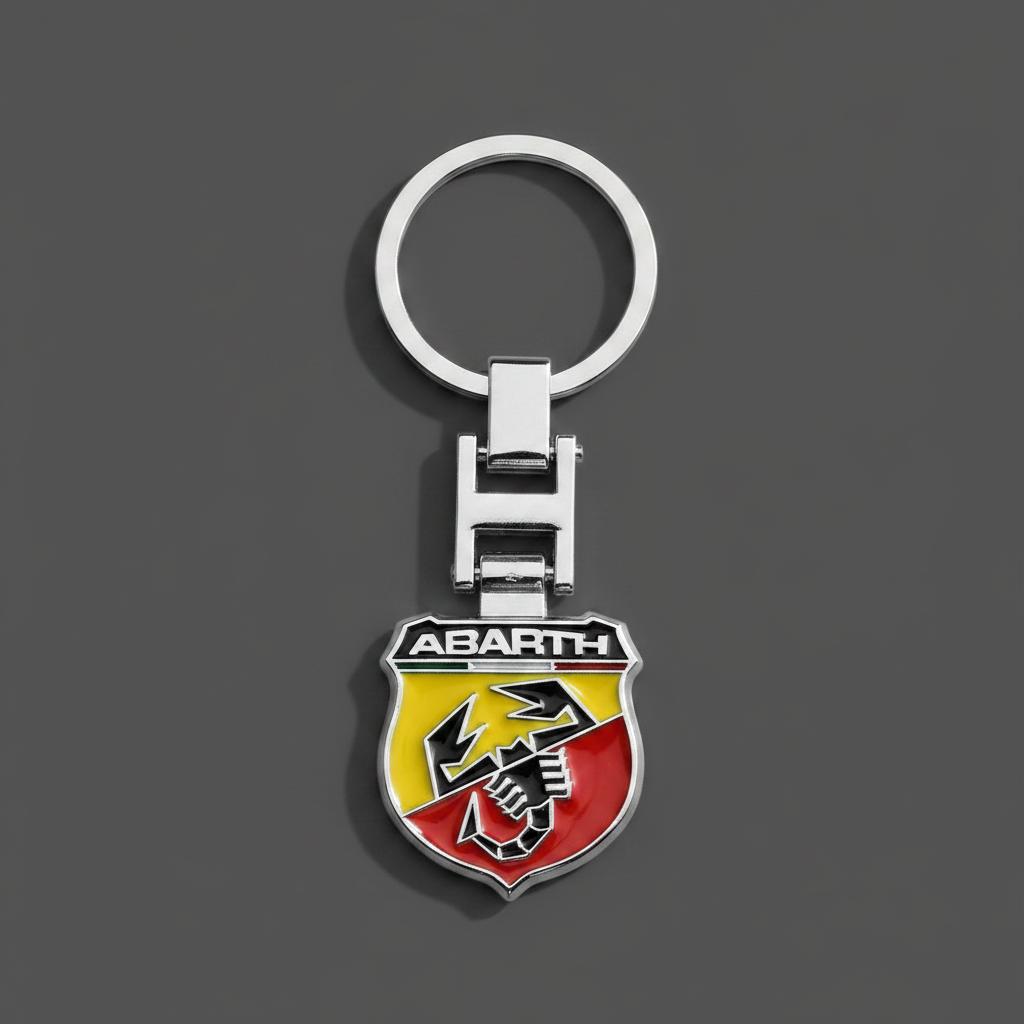 Porte-clé Abarth fond anthracite