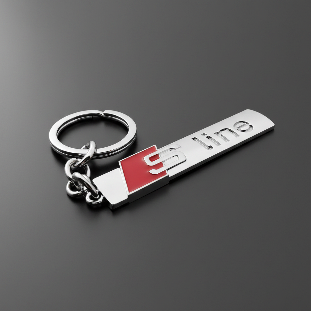 Porte-clé Audi S line fond anthracite