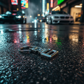 Porte-clé BMW fond asphalte urbain