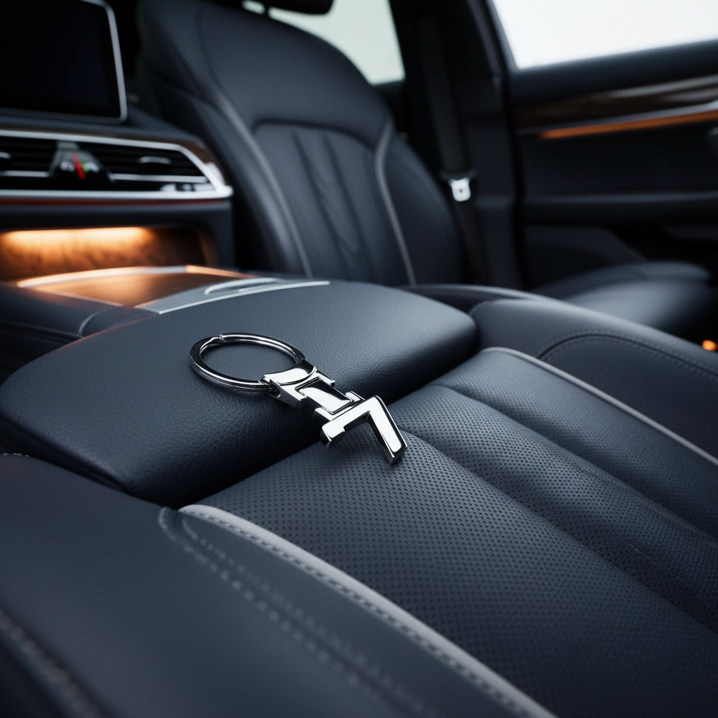 Porte-clé BMW Série 7 sur sellerie Nappa