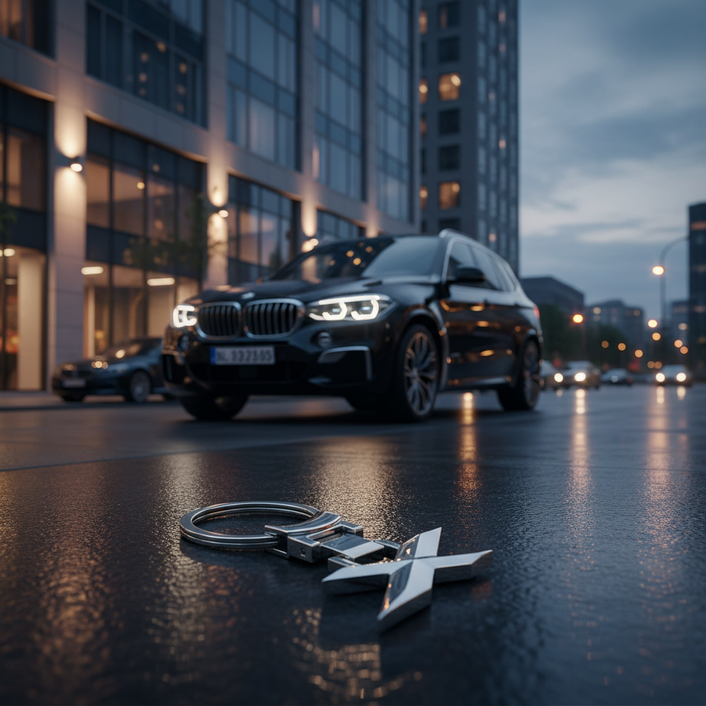 Porte-clé BMW X fond SUV statutaire
